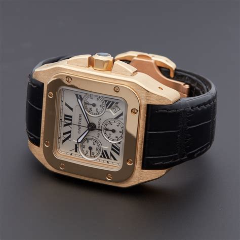 pre owned cartier santos medium|cartier santos 100 xl diamond.